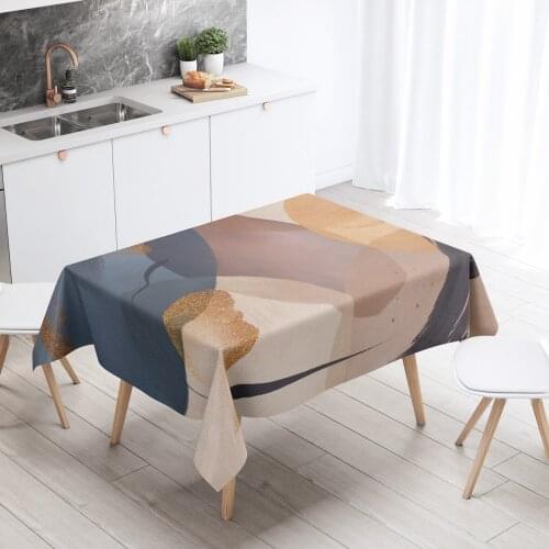 Rectangular Tablecloth Nordic Decor Art Anti-Stain Dining Table Cloth Waterproof Oilcloth Cover for Party Decoration Kitchen