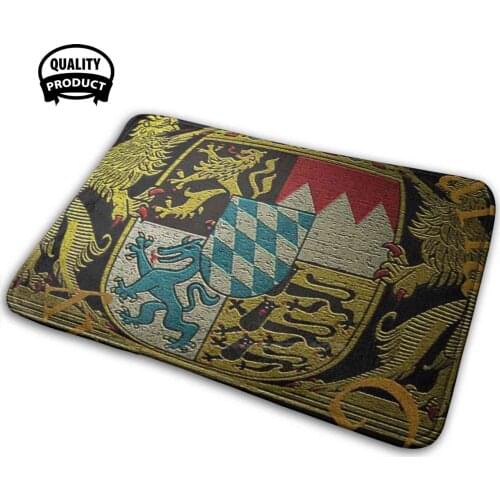 Symbol Of Bavaria Coat Of Arms 3D Household Goods Mat Rug Carpet Cushion German Vintage Germany Bavaria Bavarian Coat Of Arms