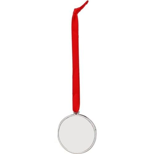 Sublimation Blank Pendant Heat Transfer Hanging Ornament Christmas Tree Decoration with Red Hanging Rope for Holiday Gifts B03B