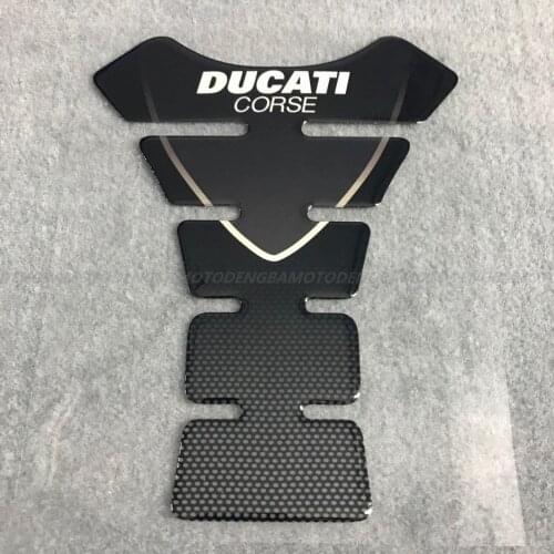 For ducati corse 3D Carbon Fiber Bone Black Fuel Tank Pad Protector Sticker Decals