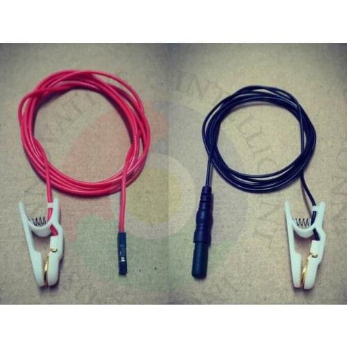 Advanced EEG Brain Electric Ear Clip Electrode, Gold-plated Ear Clip Electrode, Suitable for EEG Module Such as OpenBCI