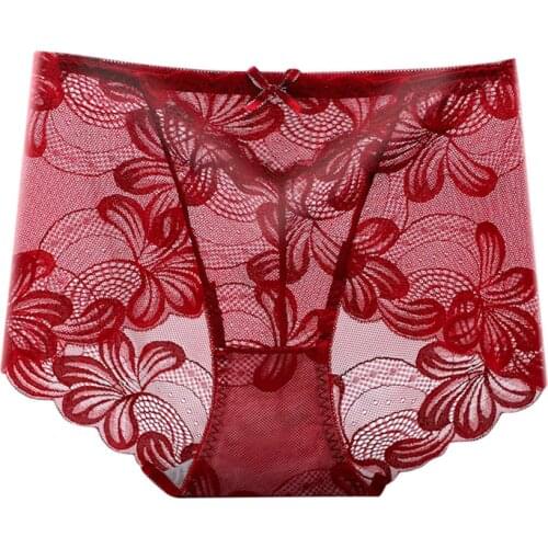 Womens High Waist Lace Panties Temptation Underwear Breifs Ladies Hollow Out Underpants ropa interior femenina трусы женские