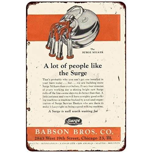 HomDeo Tin Sign 8 x 12 for Gym Barber Shop Bar Cafe Ranch Patio Wine Cellar Retro Wall Decor Babson Bros