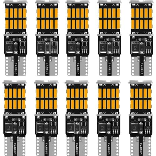 10x T10 W5W Car LED Canbus Bulb For Ford Focus 2 3 Fiesta MK2 MK3 Mondeo MK4 Fusion Ranger Interior Dome Light Reading Lights