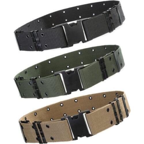 5.5CM Tactical Belt US Army Training Combat Thickening Double Row Hole S Outer Wear Special Forces Military Nylon Waist Belts