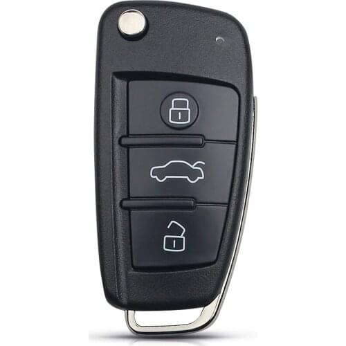 5pcs/Replacement Folding Flip 3 Button Car Remote Key Shell For AUDI A2 A3 A4 A6 A6L A8 TT With Logo