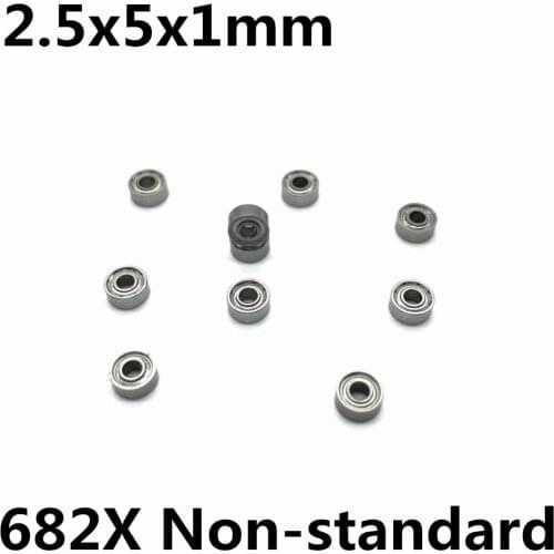 50Pcs 682X Open 2.5x5x1 mm Deep groove ball bearing Miniature bearing High quality Model aircraft 682
