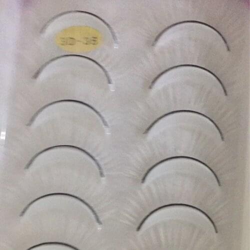 HBZGTLAD White Eyelashes Cosplay Makeup Natural Long Cross Strip False Eye Lashes