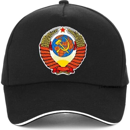 Russia Ussr Flag cap CCCP print Baseball cap Men women USSR Soviet Union Man 100% Cotton bone adjustable snapback hat