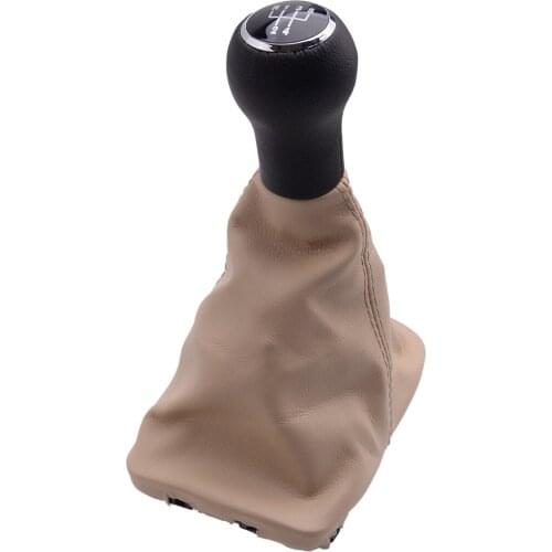 Beige 5 Speed Manual Gear Shift Knob Gaiter Boot 1C0711113N Fit For VW Beetle 1998-2002 2003 2004 2005 2006 2007 2008 2009 2010