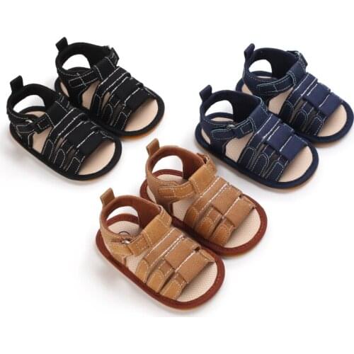 Prewalker Summer Sandals 0-18 Months Baby Rubber Soles Non-Slip Comfortable Breathable Baby Leisure Shoes Baby Walking Shoes