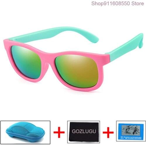 Children Sunglasses TR90 Boy Girl Polarized Sun Glasses Silicone Safety Baby Infant Shades UV400 Eyewear Oculos De Sol