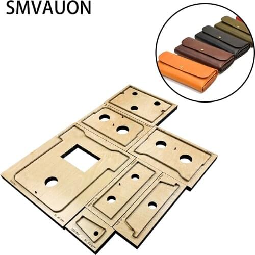 Long Floding Wallet Wooden Cut Dies DIY Handcraft Knife Mold Leather Punch Tool Japan Steel Blade Die Cutter
