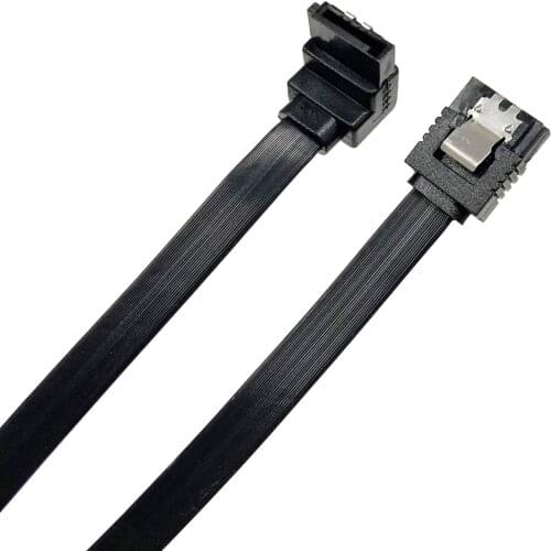 SATA Cable 90 Degree Right Angle SATA III 6.0 Gbps, SATA Cable 18 Inches, SATA 3 Cable - 18 Inches