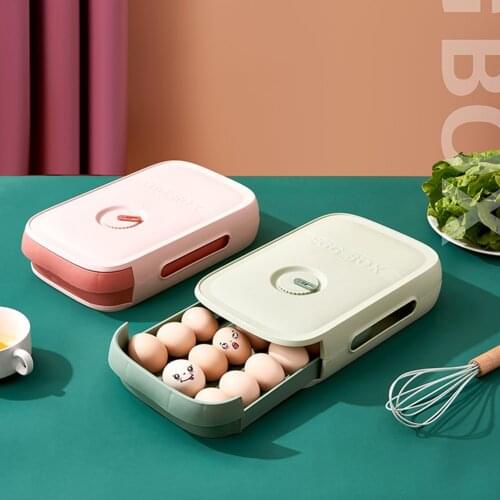 Kitchen Container Household Storage Container Household Egg Storage Box Refrigerator Drawer Type Holder Kitchen Organizer
