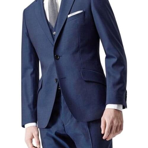 Hot Sales Formal Tuxedo Custom Made Men Suit Groomsmen Wedding Tuxedo Costume Homme Traje Hombre Mens Suits 3 Piece (Jacket+Pan