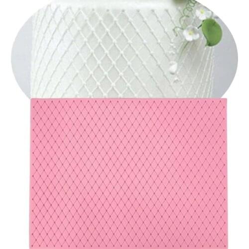 Minsunbak New Square Lace Silicone Mould Sugarcraft Fondant Cake Border Decorating Tools Kitchen Baking Lace Pad