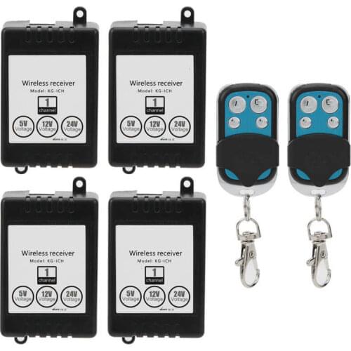 Small Access Control Chip with 2 Keys Remote Control Single Channel Control DC 5V/12V/24V