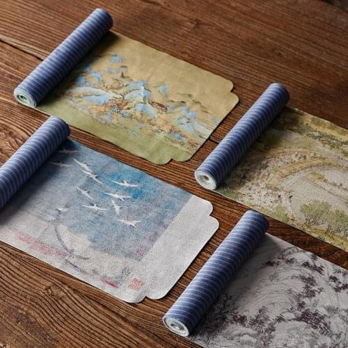 Qianlijiang Mountain Suede Tea Table Tea Table Cotton Fabric Table Flag Chinese Style Dry Tea Towel Mat Bamboo Mat Tea Curtain