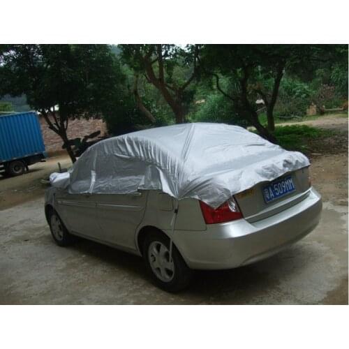 Universal Car Covers Prevent Heat Cold Sun UV Snow Rain Dust Resistant Indoor Outdoor waterproof Half Car Cover PVC Coating