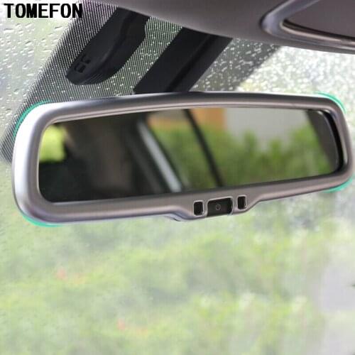TOMEFON 1pcs For KIA Sportage 2016 2017 Inner Middle Rear Mirrors Decorative Frame Rearview Cover Trim ABS Matte Car Styling