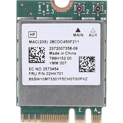 High Speed WiFi Wireless Adapter Card RTL8822CE M.2 BT 5.0 FRU 02HK703 802.11AC BT 5.0 Network Card