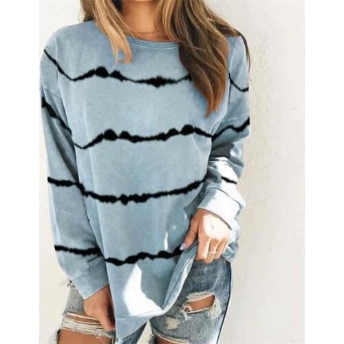 Long Sleeve T-Shirts Women Striped Printed Simple O-Neck All-Match Harajuku 8 Colors Female Casual Daily Comfortable Wear Tops