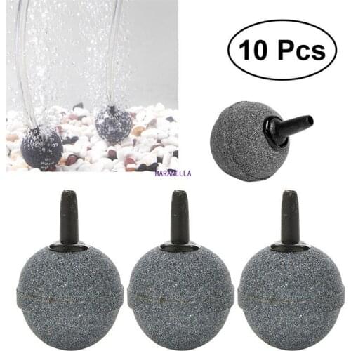 10 pcs Bubble Stone Ball Shape Aquariums Air Stone Bubble Diffuser Airstones for Aquarium Fish Tank Pump Hydroponic Oxygen