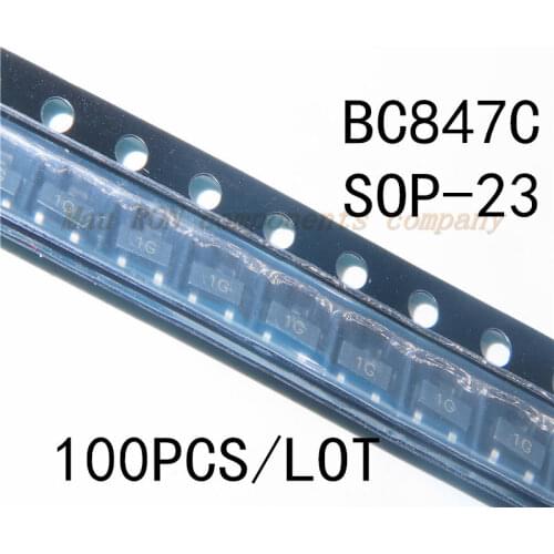 100PCS/LOT BC847C BC847 SOT23 SOT SMD SOT-23 SOT23-3 3B transistor New original In Stock