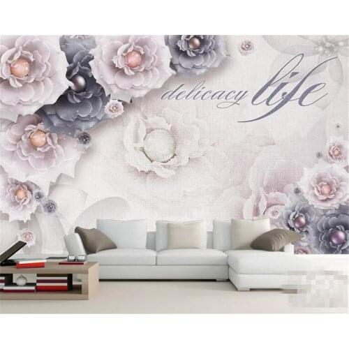 Beibehang Custom Wallpaper 3D wallpaper flowers large mural living room bedroom TV wallpaper for walls 3 d papel de parede