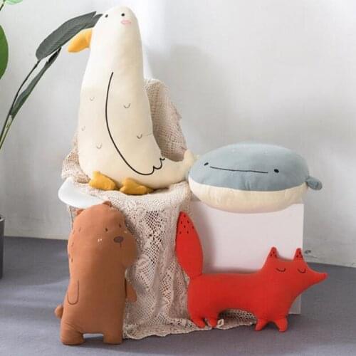 50CM Creative bear Stuffed Animal Plush Toys Fox Whale And Seabird Doll Pillow soft toy Christmas Gift for Kids