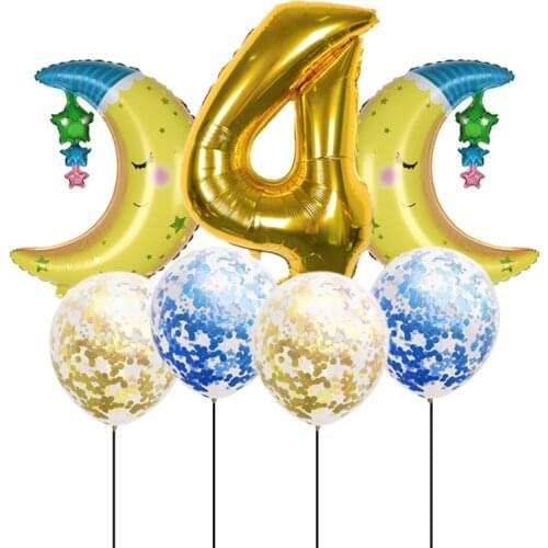 1Set large moon foil helium balloons Classic Toys kids birthday party wedding decoration supplies big moon balloons