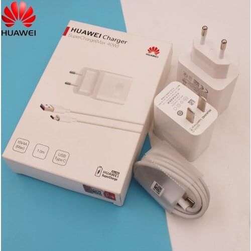 Huawei Supercharge Fast Charger Max 40W 10V/4A With 5A Cable For Huawei P30 P40 Nova 5 5t 7 Pro Mate 30 20 Pro Magic 2 Honor V30