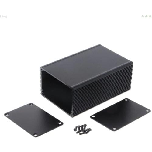 Black 100x76x35mm Corrosion Resistant Aluminum Split Body Aluminum Box Enclosure Case Project Electronic DIY