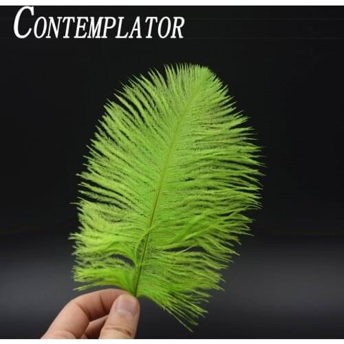 CONTEMPLATOR 5pcs Ostrich Plumes For Scuds Streamers Fly Tying Feathers 10optional Colors Ostrich Herl Wrapping Bodies Tails
