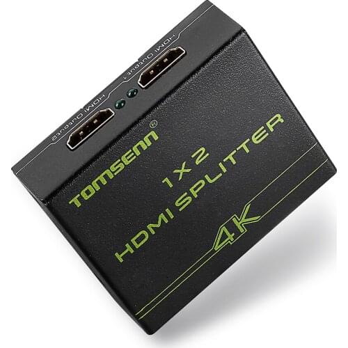 HDMI Splitter 1X2 Full HD 3D Video 1X2 Split 1 in 2 Out Amplifier Dual Display For HDTV DVD PS3 Xbox HDCP 4K*2K Video