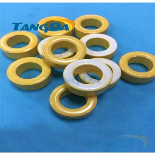 Tangda Iron Power Cores inductor T90-26 23.6*14.4*8.89 mm yellow/white coated ferrite ring core Magnet filtering