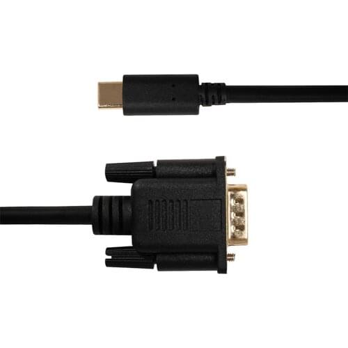 USB C to VGA Cable 1080P Type C to VGA Converter Adapter Cable Laptop External Video Projector for Macbook Air