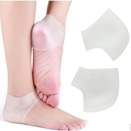 2Pcs New Silicone Feet Care Socks Moisturizing Gel Heel Thin Socks with Hole Cracked Foot Skin Care Protectors Foot Care Tool