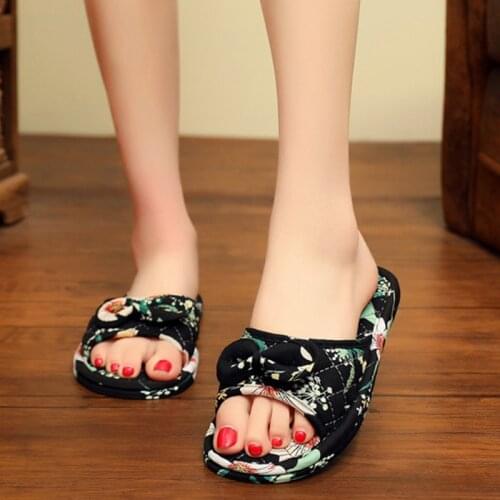 New Silent Womens Slipper Particles Non-Slip House Slippers for Women Soft Bottom Indoor Four Seasons Print Female Slippers