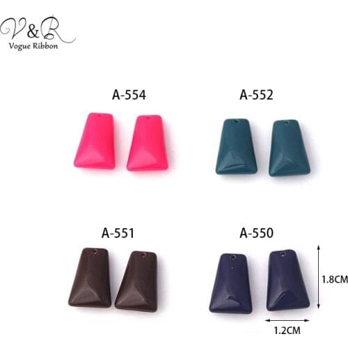 New Arrival DIY Jewelry Accessories Materials 12mm color Acrylic Geometric Beads Handmade Jewelry Findings DIY Jewellery Making