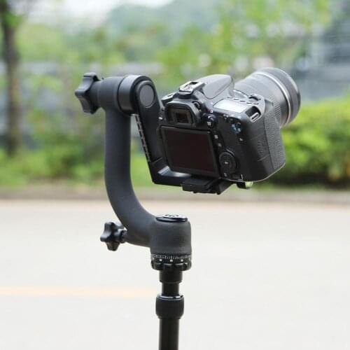ALLOYSEED 360 Degree Panoramic Gimbal Tripod Ball Head 1/4 Inch Screw With Quick Release Plate For DSLR Camera Telephoto Lens
