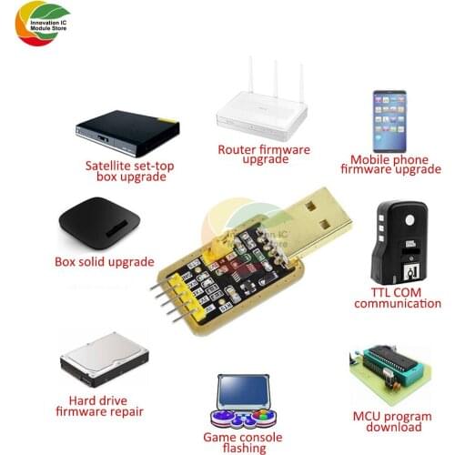 CH340 module USB to TTL CH340G upgrade download a small wire brush plate STC microcontroller board USB to serial instead PL2303