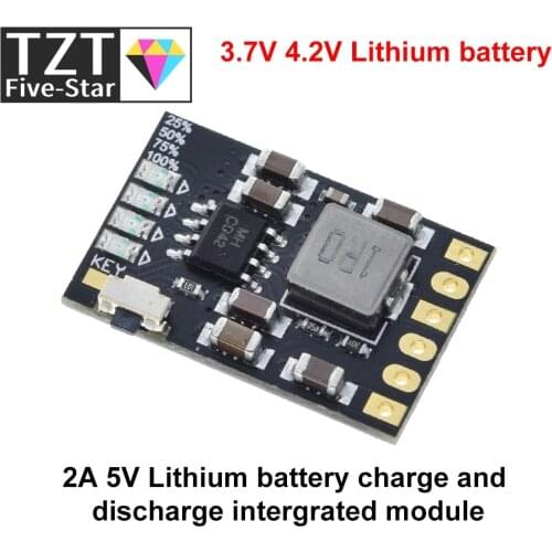 MH-CD42 DC 5V 2.1A Mobile Power Diy Board 4.2V Charge/Discharge(boost)/battery protection/indicator module 3.7V lithium 18650
