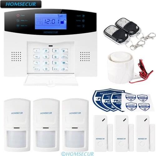 HOMSECUR Wireless&Wired GSM-2G SMS Autodial Burglar Alarm System+IOS/Android APP