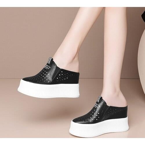 2020 New genuine leather women sandals sandals casual summer shoes woman platform women slippers