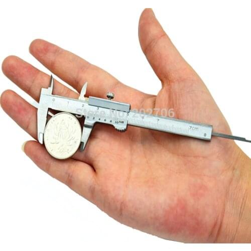 0-70mm Mini Vernier Caliper Stainless Hardened Metric Machinist 70mm 100mm 150mm slide caliper thickness Measurement Tools