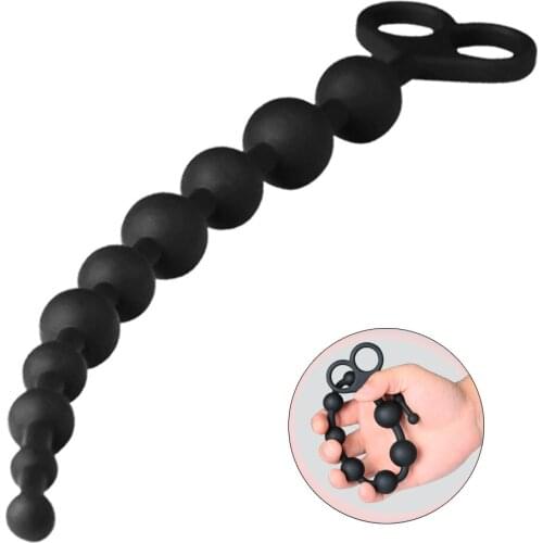 Silicone Small Anal Beads Butt Plug Manual Anal Plug Toy Strapon Prostate Massager Anal Product For Adults Sex Erotic Intimate