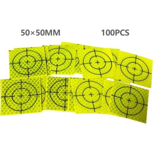 100pcs New Reflector Sheet 50x50mm Reflective Tape Target Geodetic survey Super Power Green color