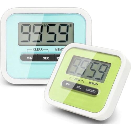 LCD Digital Timer Kitchen Cooking Timers Countup Countdown Loud Alarm